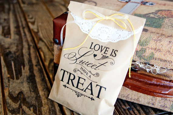 50 Best Bridal Shower Favors: candy favor bags (by mavora art and design)