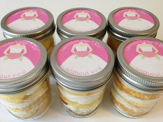 cupcakes in a jar bridal shower favor