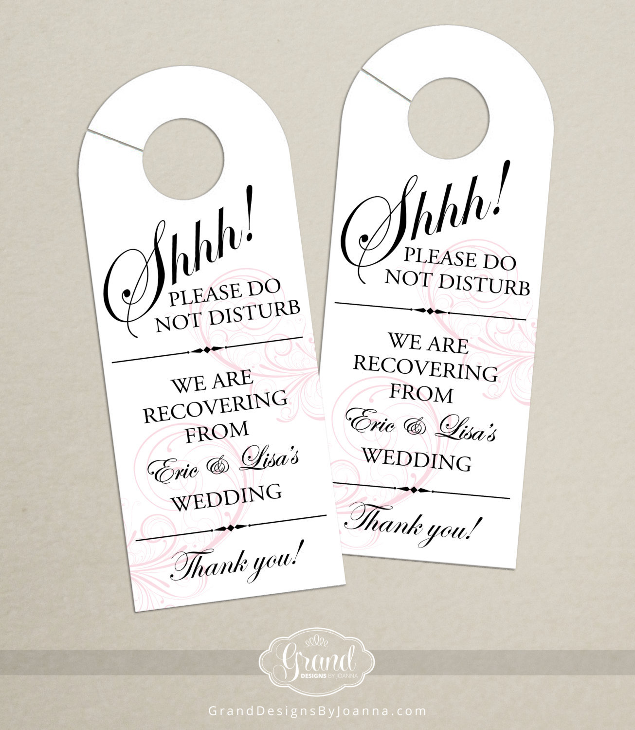 Wedding Door Hanger | What to Put in Wedding Welcome Bags