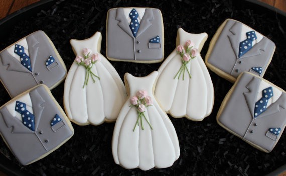 wedding dress cookies
